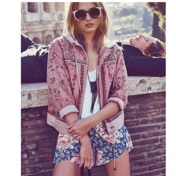 Free People Jackets & Blazers - Free People Play My Song Quilted Embellished Metal Boho Chic Jacket Sz M